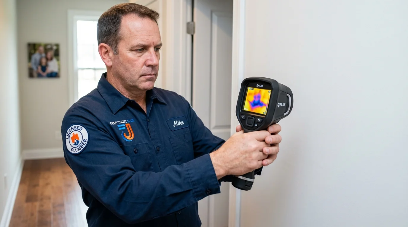 Thermal imaging leak detection by Johns Plumbing LLC in Stonington